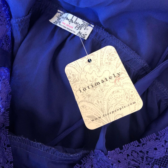 Free People Swing Chemise Lace Tiered Babydoll Y2K Style Purple Women's Large - Picture 6 of 10